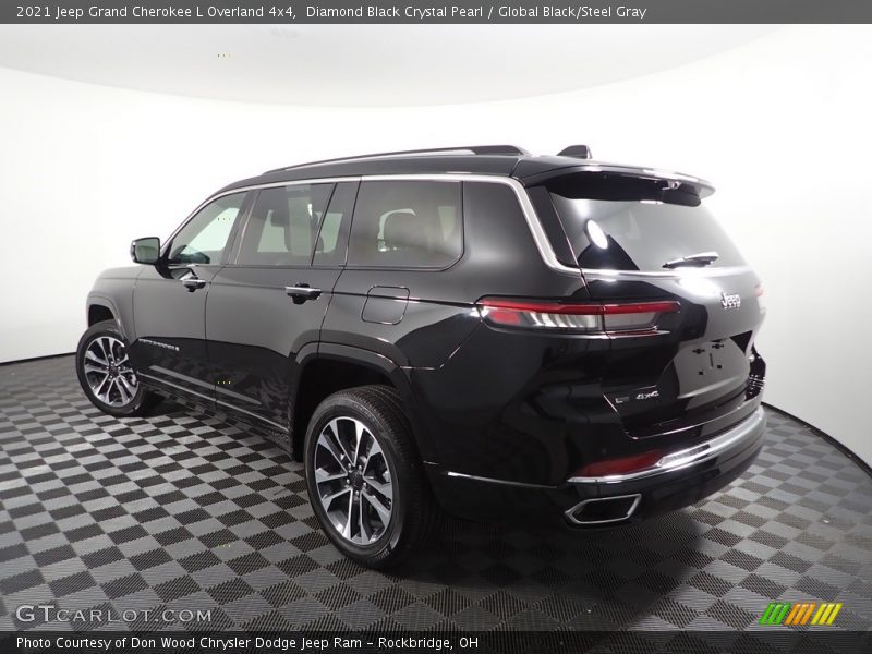 Diamond Black Crystal Pearl / Global Black/Steel Gray 2021 Jeep Grand Cherokee L Overland 4x4