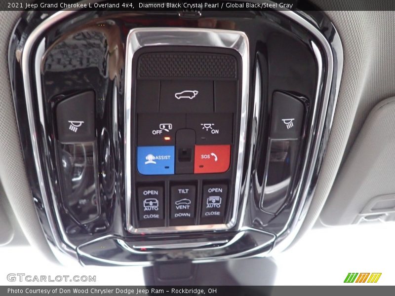 Diamond Black Crystal Pearl / Global Black/Steel Gray 2021 Jeep Grand Cherokee L Overland 4x4