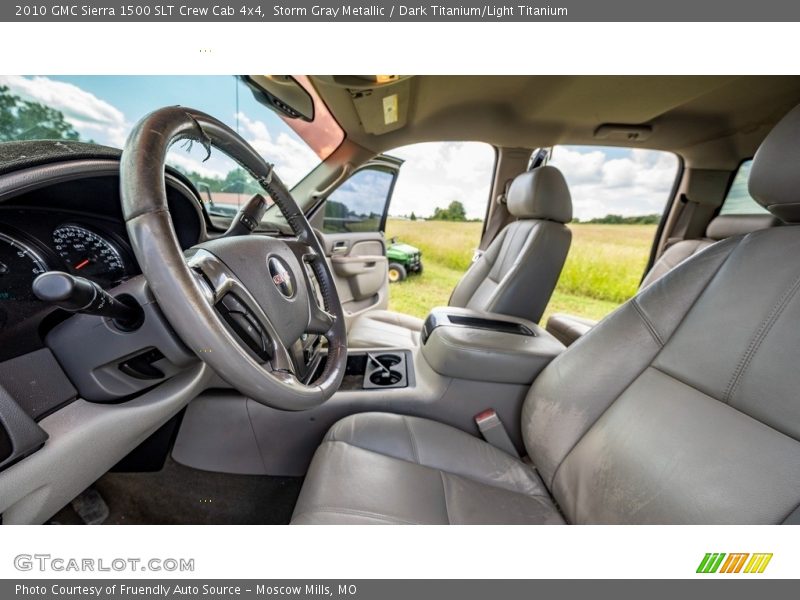 Storm Gray Metallic / Dark Titanium/Light Titanium 2010 GMC Sierra 1500 SLT Crew Cab 4x4