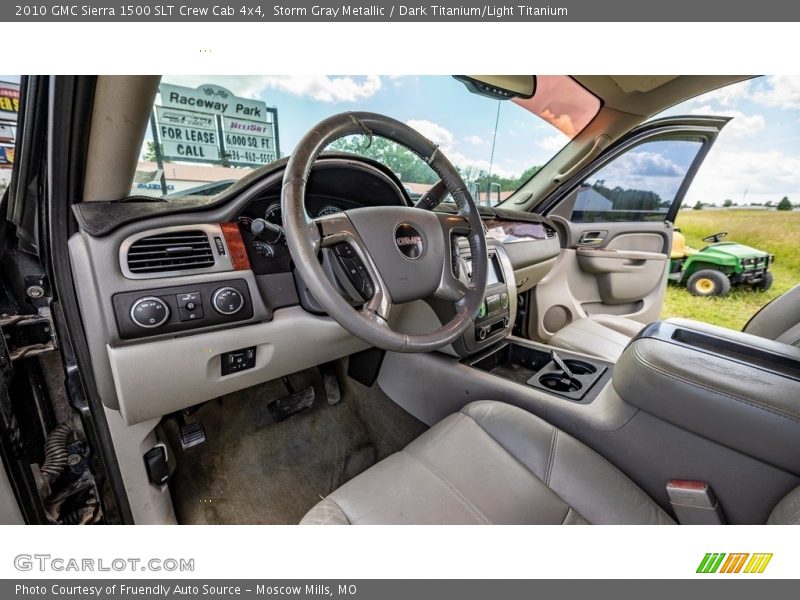 Storm Gray Metallic / Dark Titanium/Light Titanium 2010 GMC Sierra 1500 SLT Crew Cab 4x4