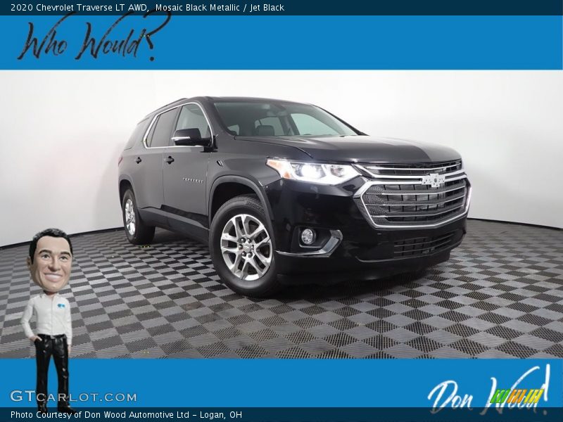Mosaic Black Metallic / Jet Black 2020 Chevrolet Traverse LT AWD