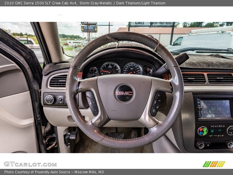 Storm Gray Metallic / Dark Titanium/Light Titanium 2010 GMC Sierra 1500 SLT Crew Cab 4x4