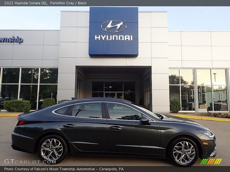 Portofino Gray / Black 2022 Hyundai Sonata SEL