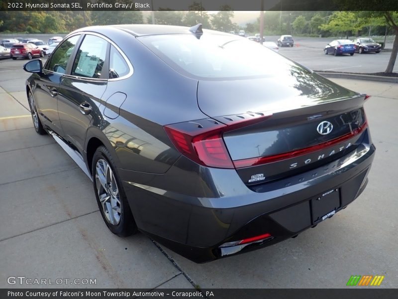 Portofino Gray / Black 2022 Hyundai Sonata SEL