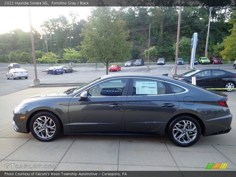 Portofino Gray / Black 2022 Hyundai Sonata SEL