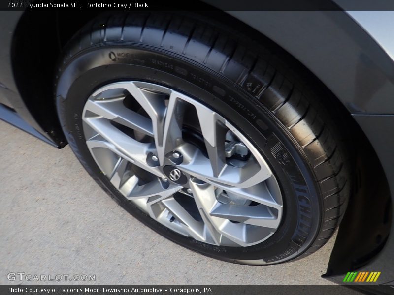 Portofino Gray / Black 2022 Hyundai Sonata SEL
