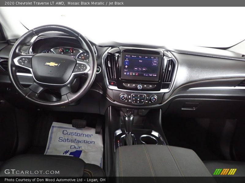 Mosaic Black Metallic / Jet Black 2020 Chevrolet Traverse LT AWD