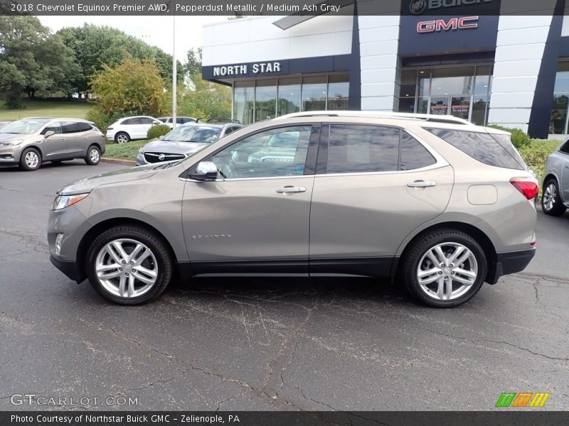 Pepperdust Metallic / Medium Ash Gray 2018 Chevrolet Equinox Premier AWD