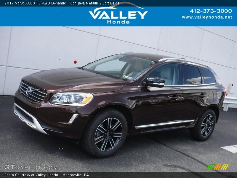 Rich Java Metallic / Soft Beige 2017 Volvo XC60 T5 AWD Dynamic