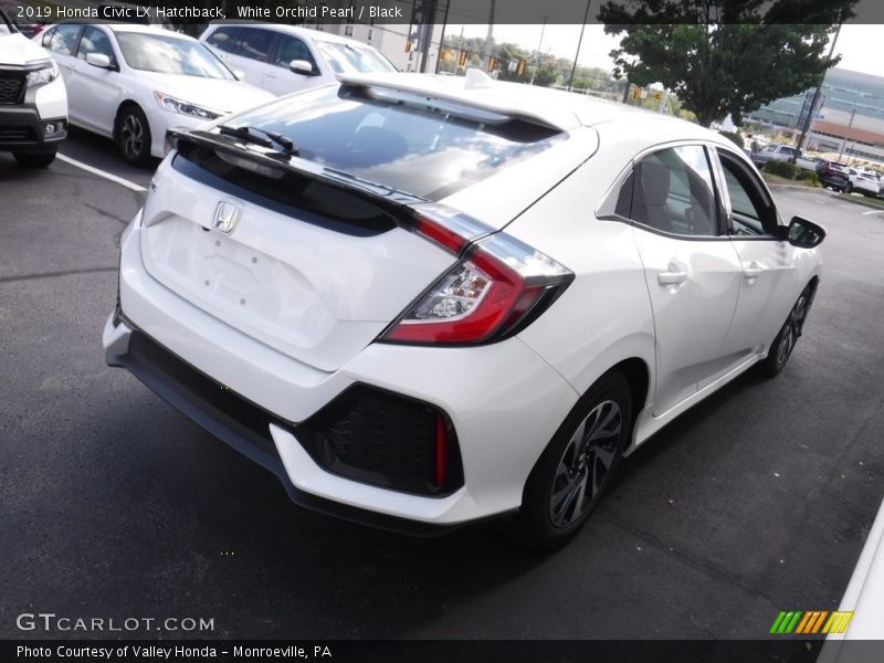 White Orchid Pearl / Black 2019 Honda Civic LX Hatchback