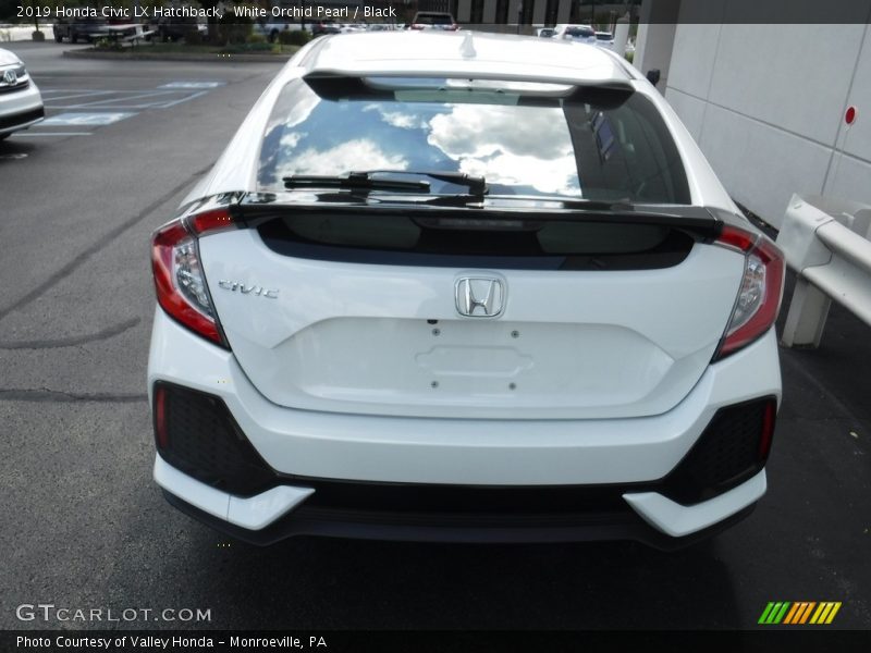 White Orchid Pearl / Black 2019 Honda Civic LX Hatchback