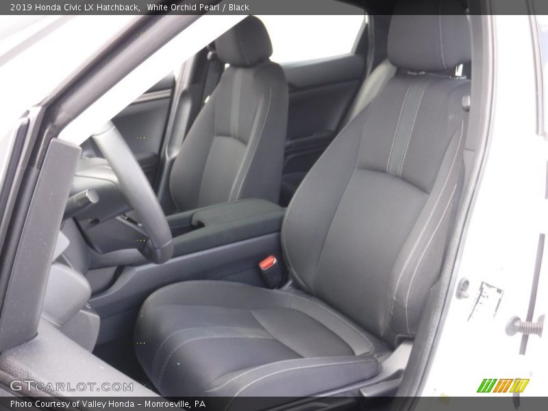 White Orchid Pearl / Black 2019 Honda Civic LX Hatchback
