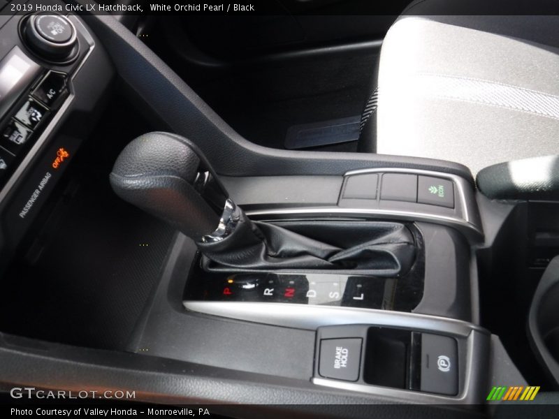 White Orchid Pearl / Black 2019 Honda Civic LX Hatchback