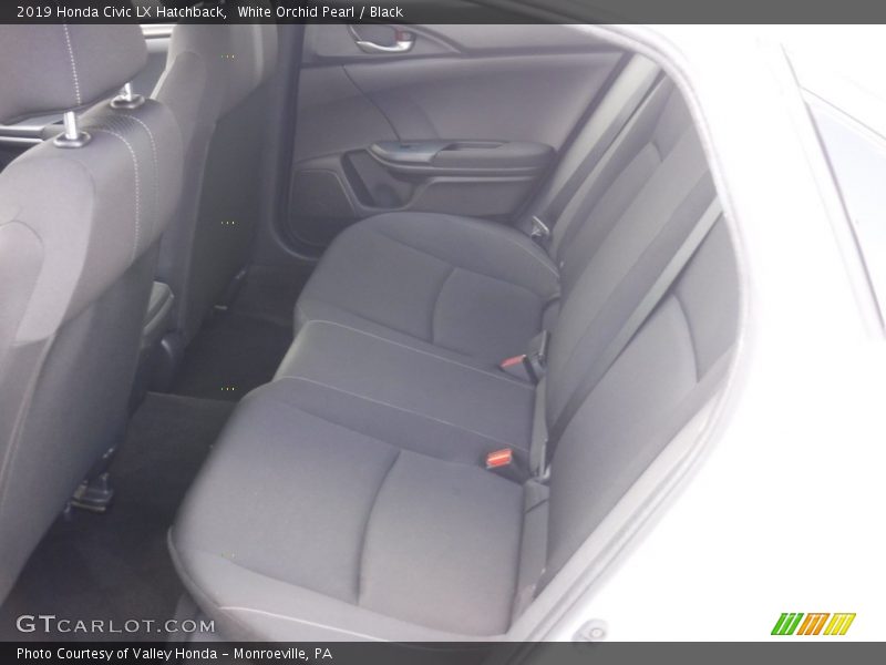 White Orchid Pearl / Black 2019 Honda Civic LX Hatchback
