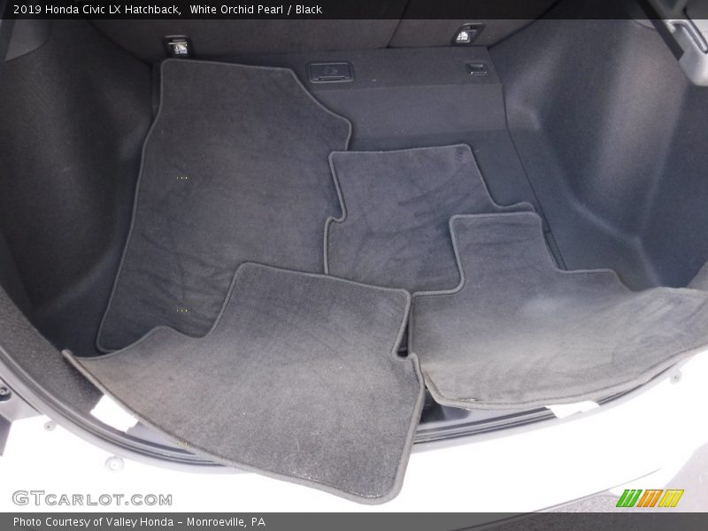 White Orchid Pearl / Black 2019 Honda Civic LX Hatchback