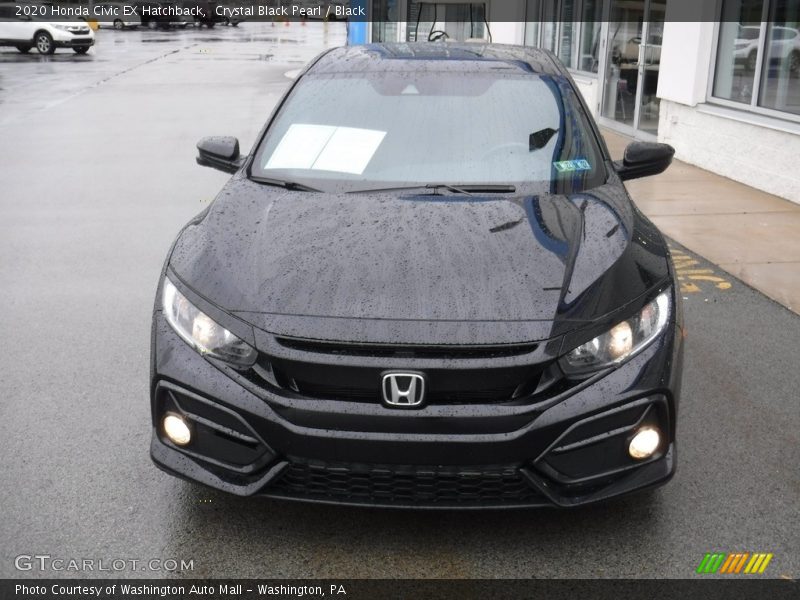 Crystal Black Pearl / Black 2020 Honda Civic EX Hatchback