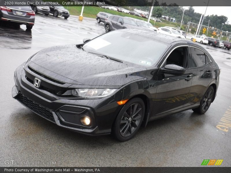 Crystal Black Pearl / Black 2020 Honda Civic EX Hatchback