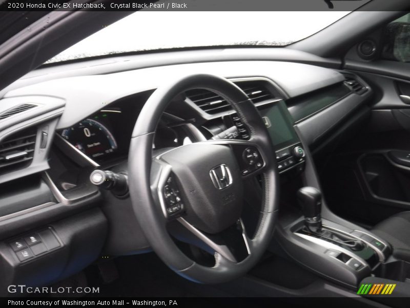Crystal Black Pearl / Black 2020 Honda Civic EX Hatchback