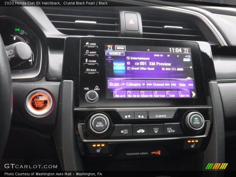 Crystal Black Pearl / Black 2020 Honda Civic EX Hatchback