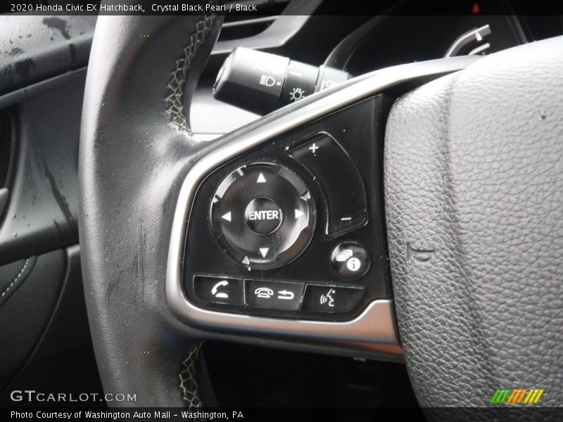 Crystal Black Pearl / Black 2020 Honda Civic EX Hatchback