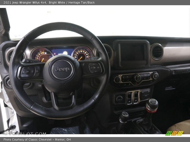 Bright White / Heritage Tan/Black 2021 Jeep Wrangler Willys 4x4