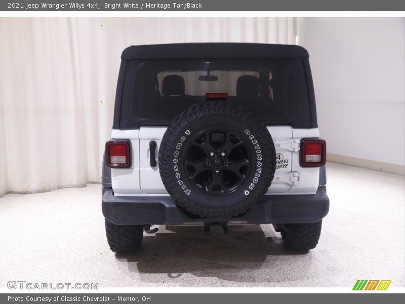 Bright White / Heritage Tan/Black 2021 Jeep Wrangler Willys 4x4