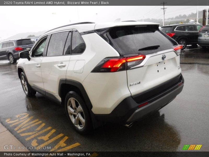 Blizzard White Pearl / Black 2020 Toyota RAV4 Limited AWD Hybrid