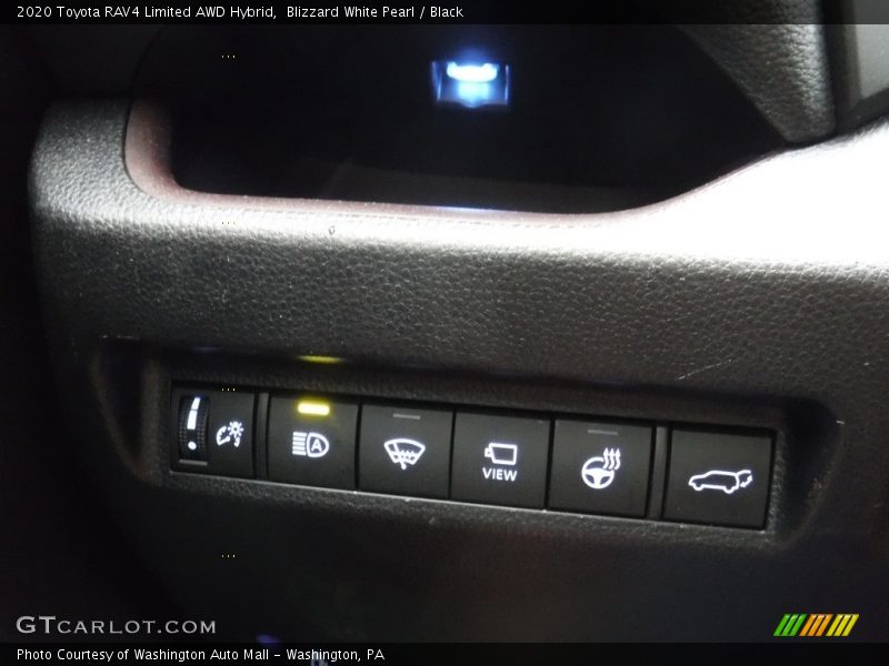 Blizzard White Pearl / Black 2020 Toyota RAV4 Limited AWD Hybrid