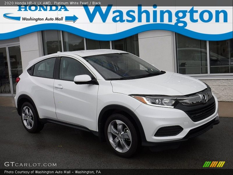 Platinum White Pearl / Black 2020 Honda HR-V LX AWD