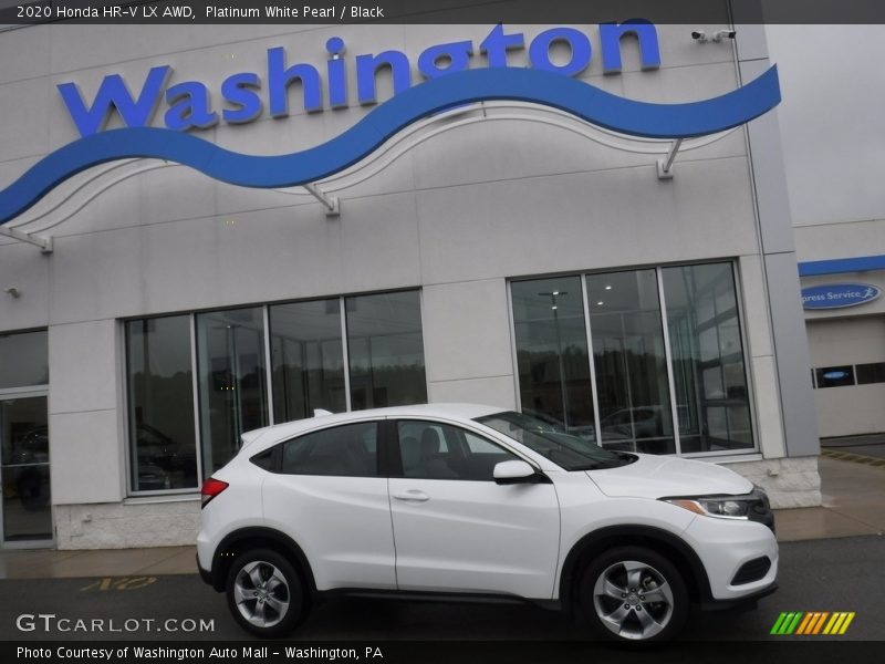 Platinum White Pearl / Black 2020 Honda HR-V LX AWD