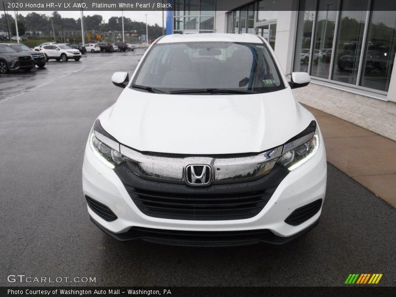 Platinum White Pearl / Black 2020 Honda HR-V LX AWD
