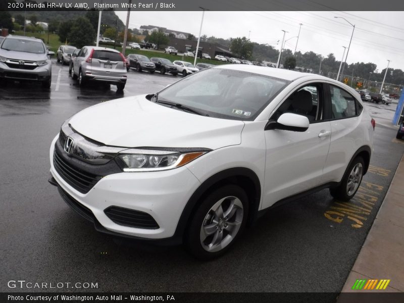 Platinum White Pearl / Black 2020 Honda HR-V LX AWD