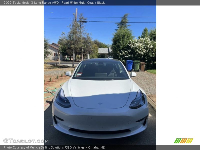 Pearl White Multi-Coat / Black 2022 Tesla Model 3 Long Range AWD