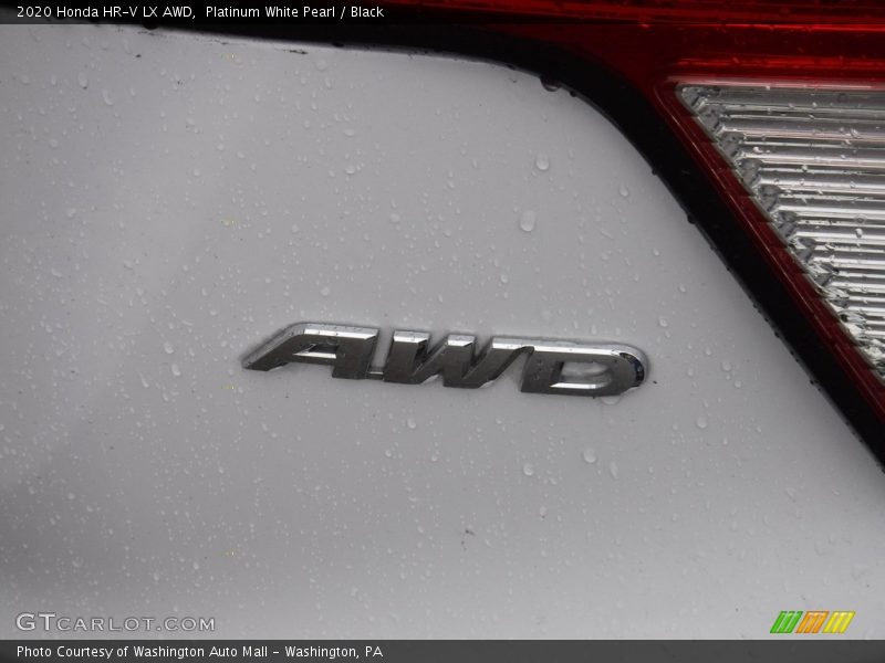 Platinum White Pearl / Black 2020 Honda HR-V LX AWD