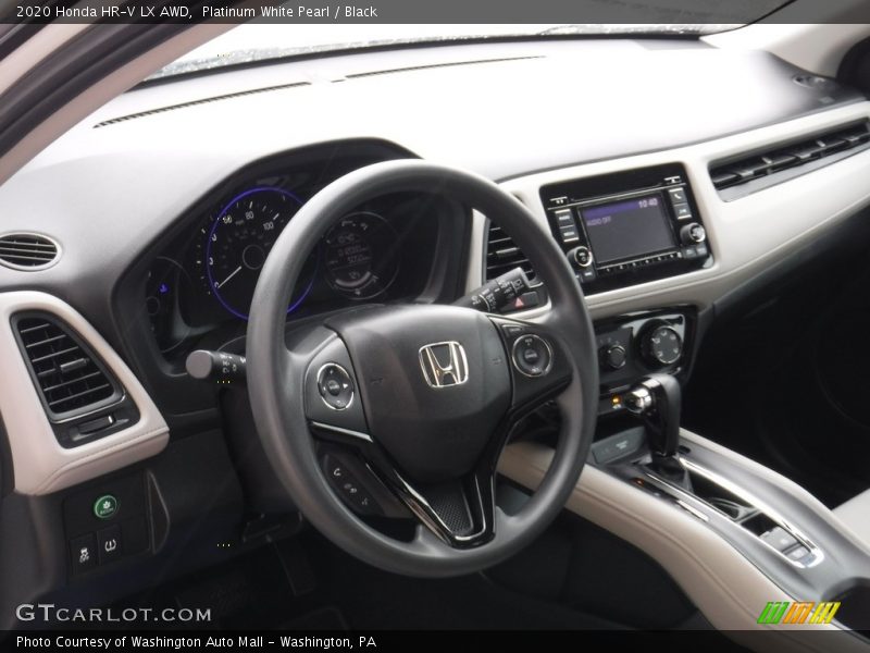 Platinum White Pearl / Black 2020 Honda HR-V LX AWD
