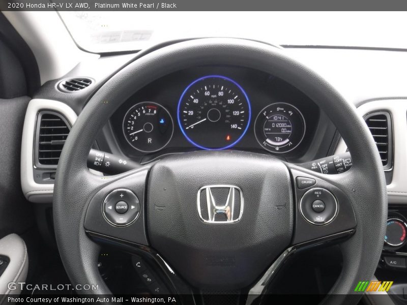 Platinum White Pearl / Black 2020 Honda HR-V LX AWD