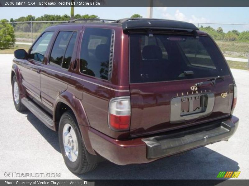 Bordeaux Red Pearl / Stone Beige 2000 Infiniti QX4