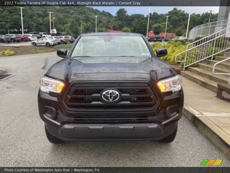 Midnight Black Metallic / Cement Gray 2022 Toyota Tacoma SR Double Cab 4x4