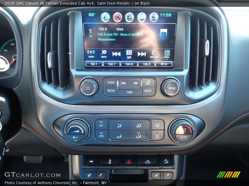 Controls of 2018 Canyon All Terrain Extended Cab 4x4
