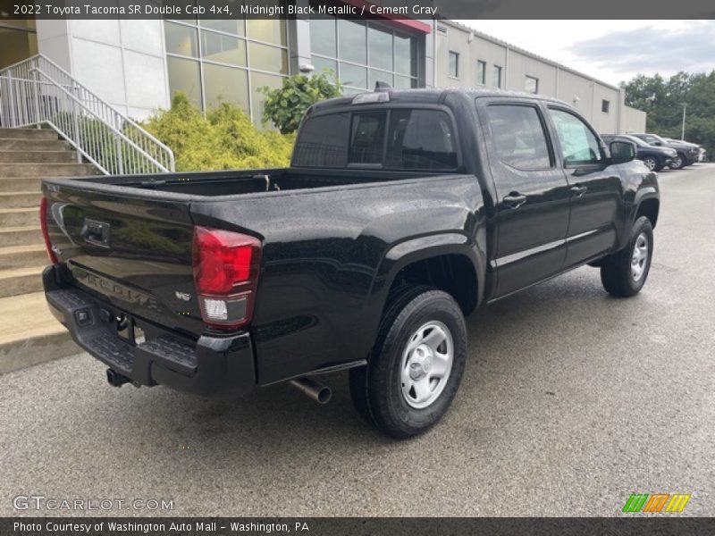 Midnight Black Metallic / Cement Gray 2022 Toyota Tacoma SR Double Cab 4x4