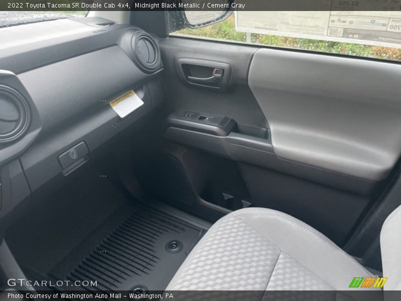 Midnight Black Metallic / Cement Gray 2022 Toyota Tacoma SR Double Cab 4x4