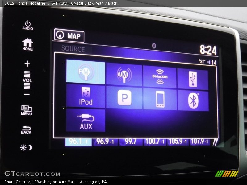 Crystal Black Pearl / Black 2019 Honda Ridgeline RTL-T AWD