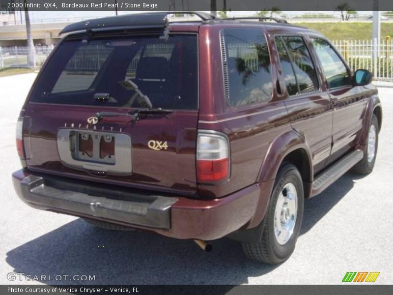 Bordeaux Red Pearl / Stone Beige 2000 Infiniti QX4