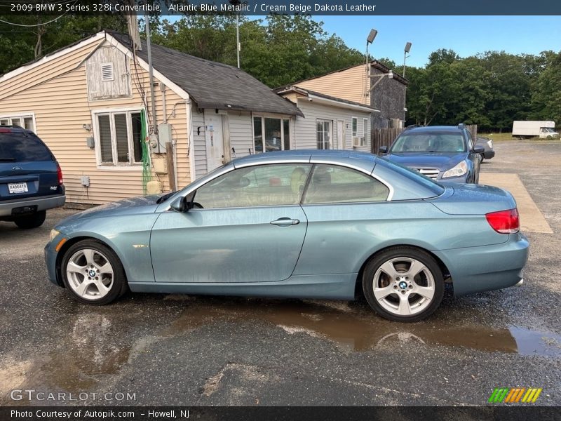 Atlantic Blue Metallic / Cream Beige Dakota Leather 2009 BMW 3 Series 328i Convertible