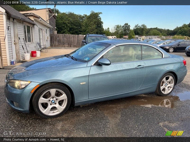 Atlantic Blue Metallic / Cream Beige Dakota Leather 2009 BMW 3 Series 328i Convertible