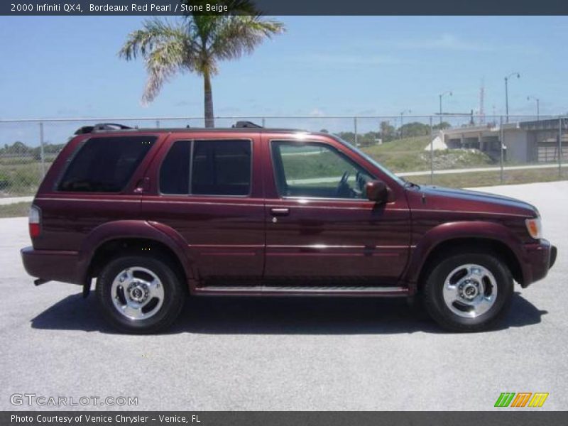 Bordeaux Red Pearl / Stone Beige 2000 Infiniti QX4