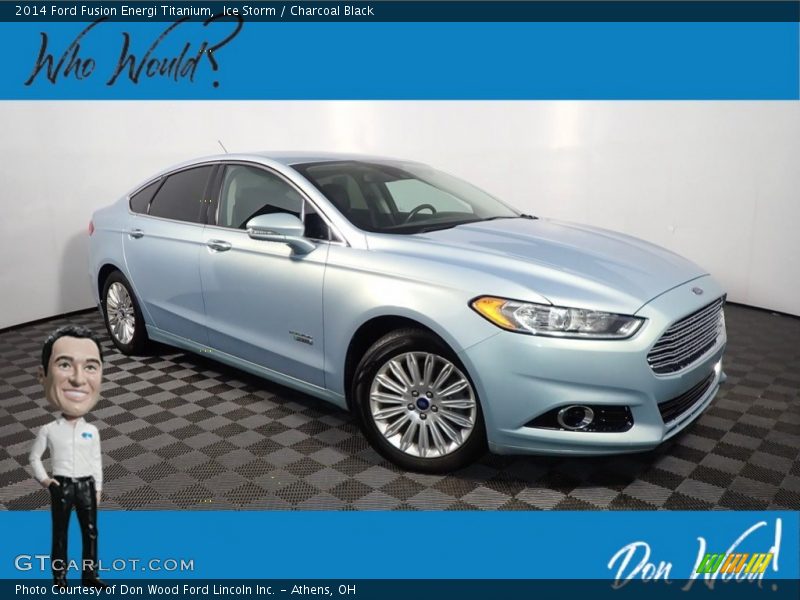 Ice Storm / Charcoal Black 2014 Ford Fusion Energi Titanium