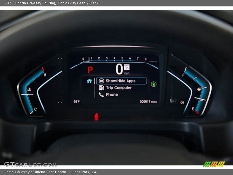 Sonic Gray Pearl / Black 2023 Honda Odyssey Touring