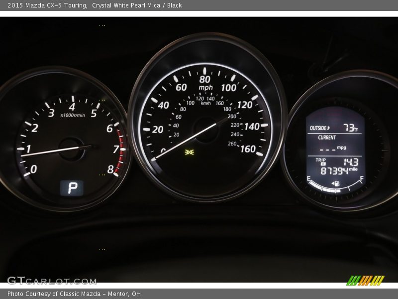 Crystal White Pearl Mica / Black 2015 Mazda CX-5 Touring