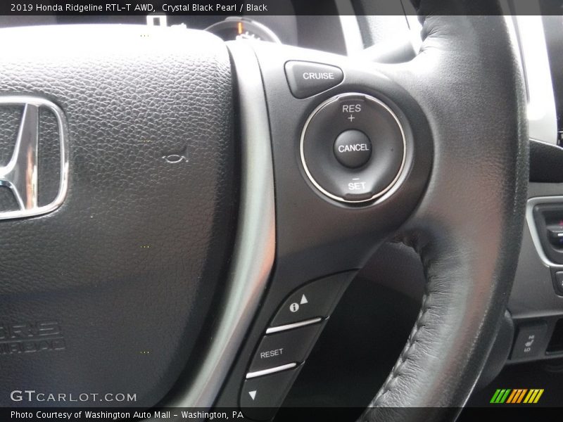 Crystal Black Pearl / Black 2019 Honda Ridgeline RTL-T AWD